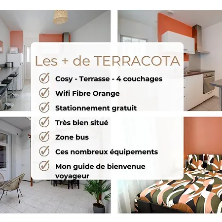 “le Terracotta” Terrasse -centre Ville- Cosy